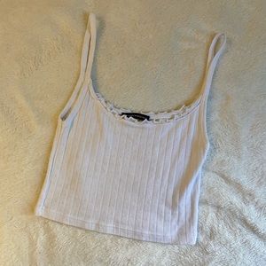 dainty white brandy melville tank top